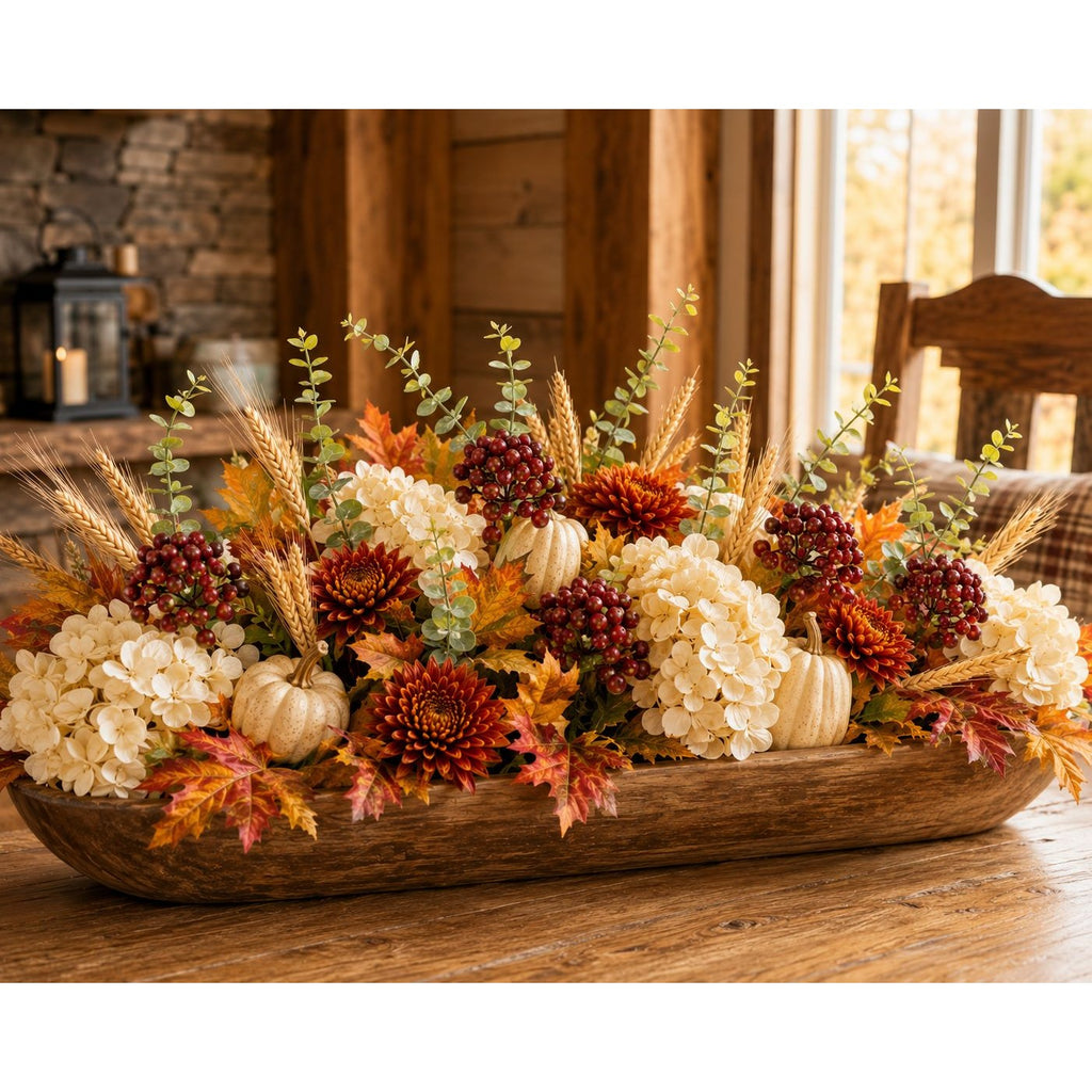 Artificial Burgundy Berry Picks with Eucalyptus, Set of 5, 14 Inch Wired Stems for Wreaths and Centerpieces