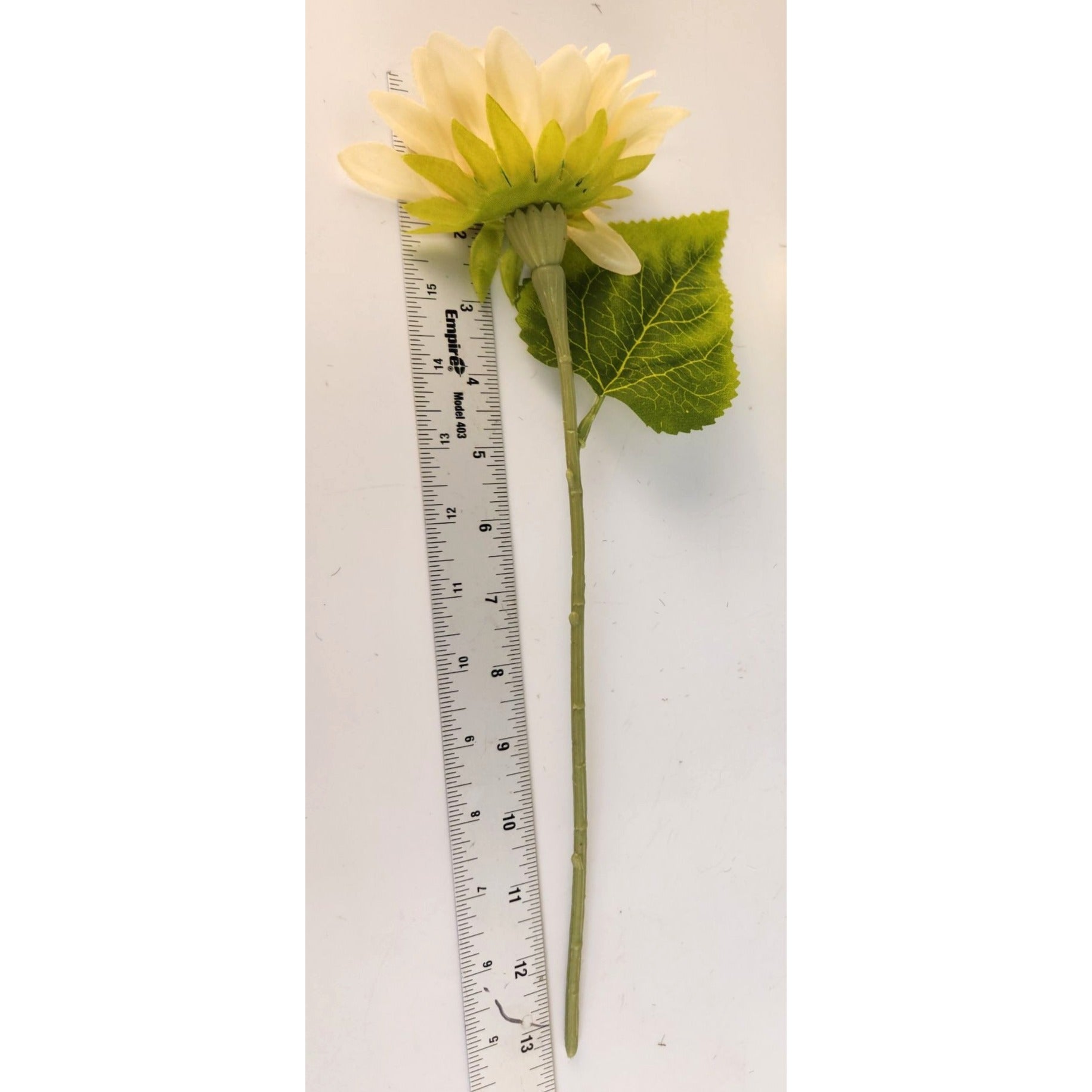 Cream Faux Silk Sunflower Stems 15 Inch 3 Stem Bunch Neutral Artificial Flowers Decor