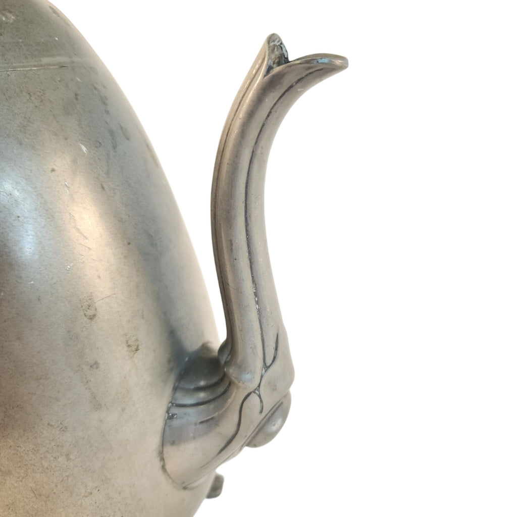 Antique M. Hunter & Son Britannia Metal Coffee Pot, Sheffield, 10-Inch