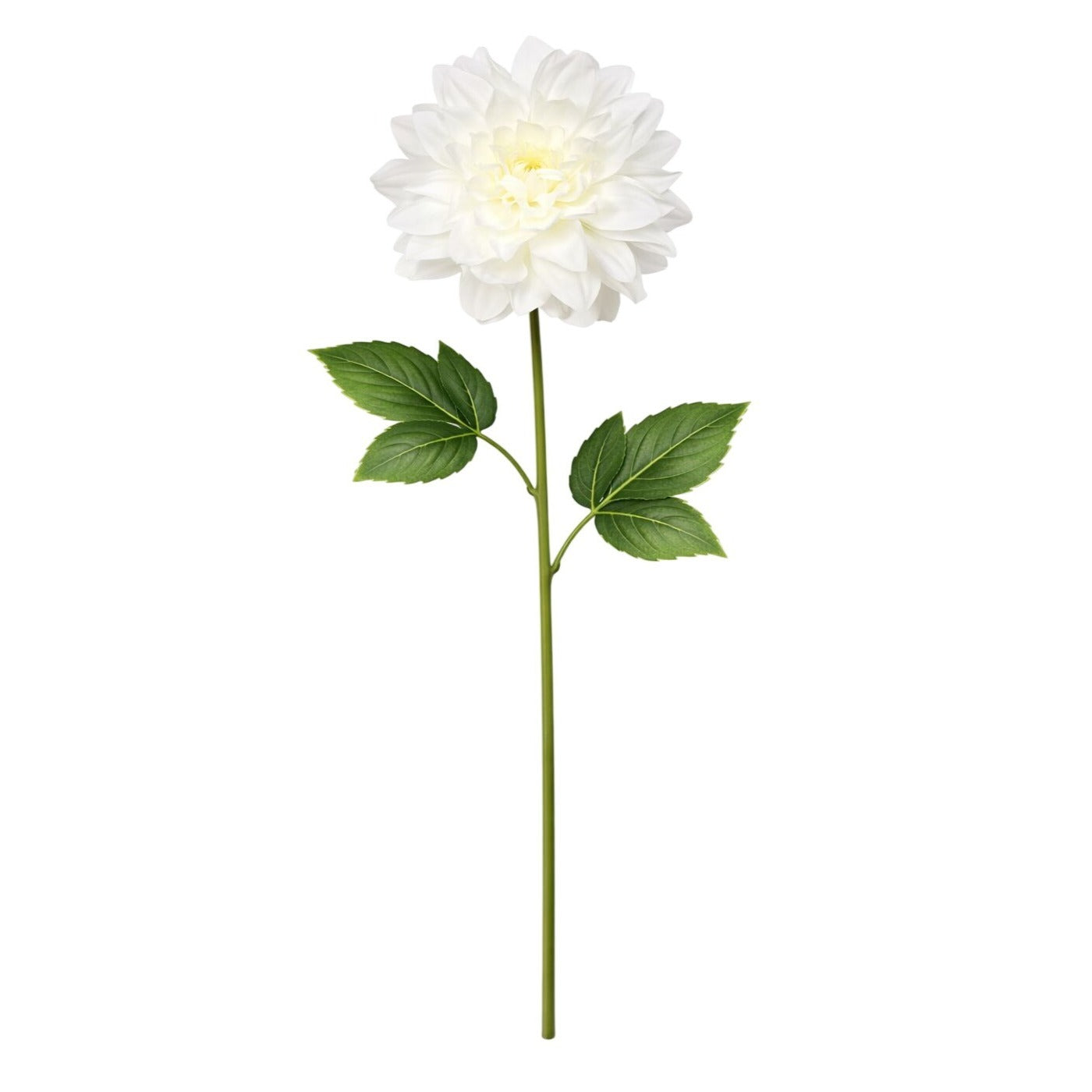 White Dahlia Stem Faux Flower 24 Inch Large Bloom 5 Inch Artificial Dahlia Real Touch Wedding Decor Farmhouse Floral