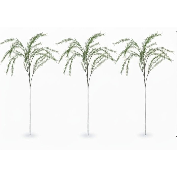 3 Artificial Asparagus Fern Stems 36 Inch, Faux Greenery for Roses, Weddings, and Floral Arrangements
