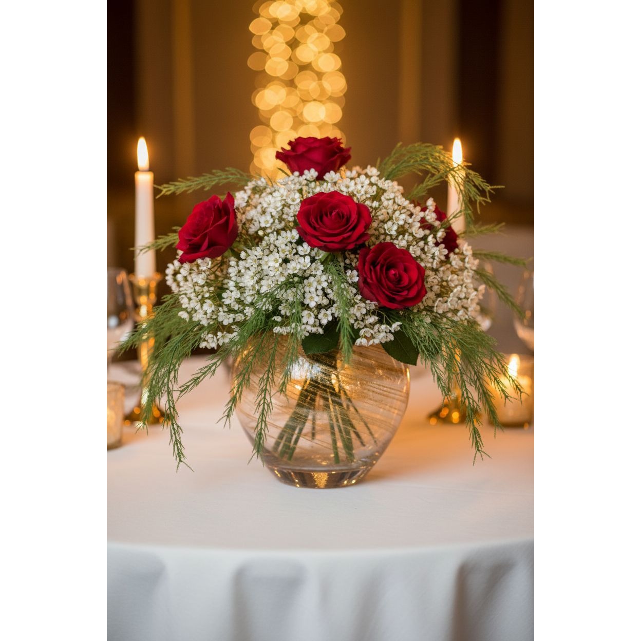3 Artificial Asparagus Fern Stems 36 Inch, Faux Greenery for Roses, Weddings, and Floral Arrangements