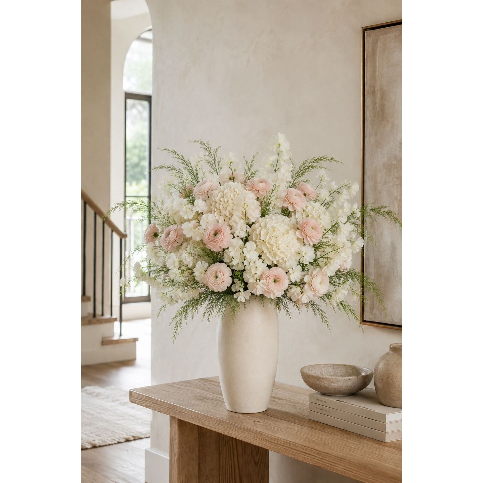 3 Artificial Asparagus Fern Stems 36 Inch, Faux Greenery for Roses, Weddings, and Floral Arrangements
