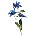 Luxury Artificial Tiger Lily Stem 34 Inch | Blue Faux Lily | Designer Artificial Silk Floral | Elegant Wedding Home Decor