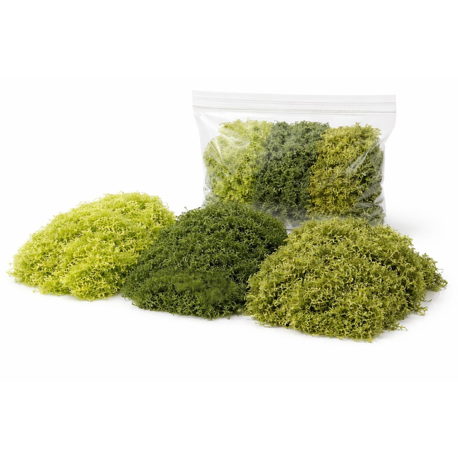 Artificial Moss 3 Color Set Faux Green Moss for Crafts Terrariums Decor