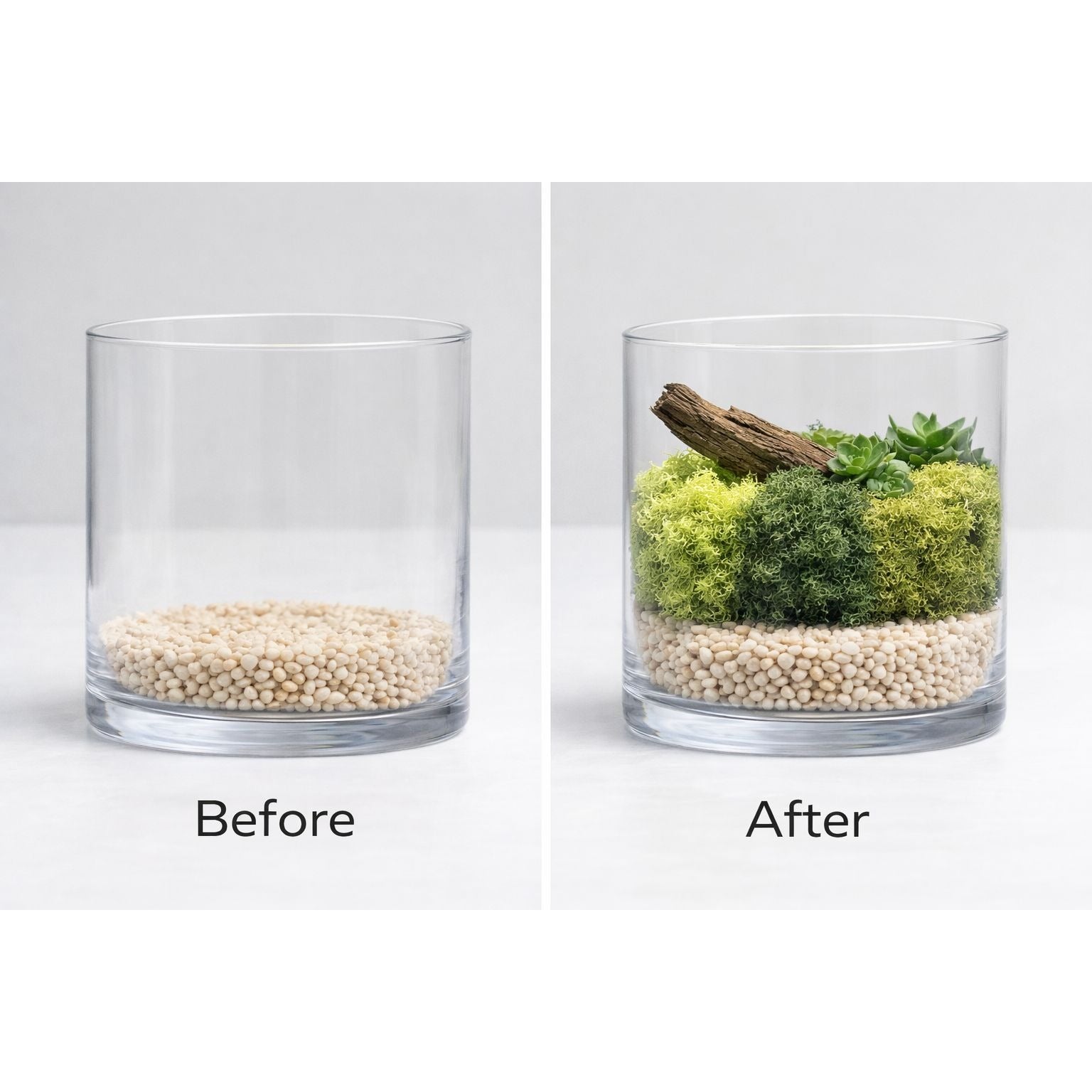 Artificial Moss 3 Color Set Faux Green Moss for Crafts Terrariums Decor