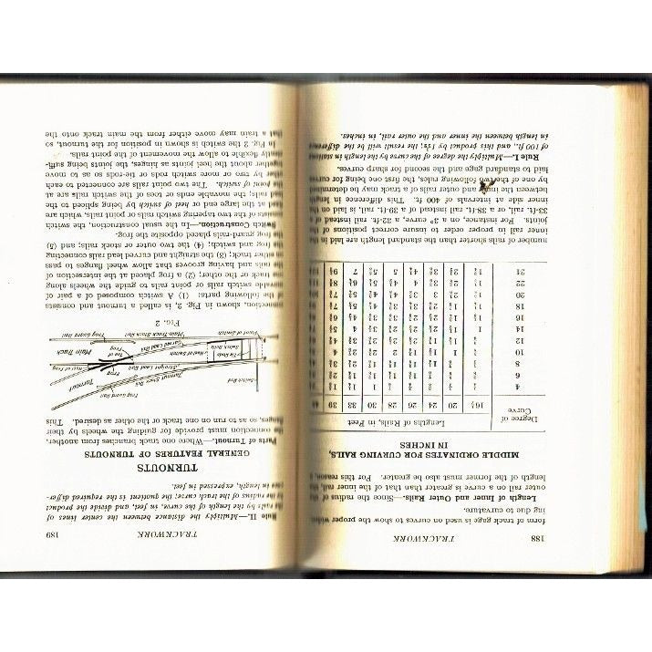 Open book with text and tables on a white background