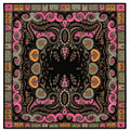 35x35 Satin Paisley Scarf Black Pink Sage Green Orange Square Hair Scarf Head Scarf