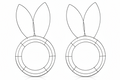 Set of 2 Easter bunny wire wreath frames