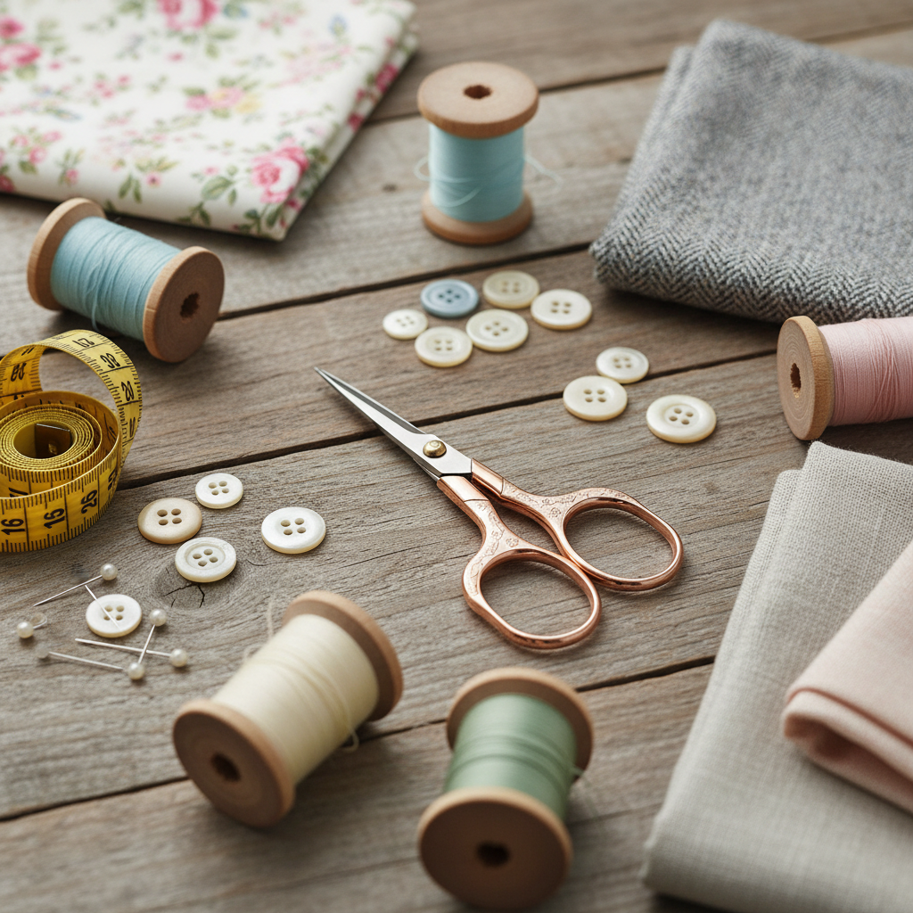 Sewing Essentials Flat Lay