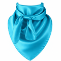 Sharp turquoise blue wild rag scarf