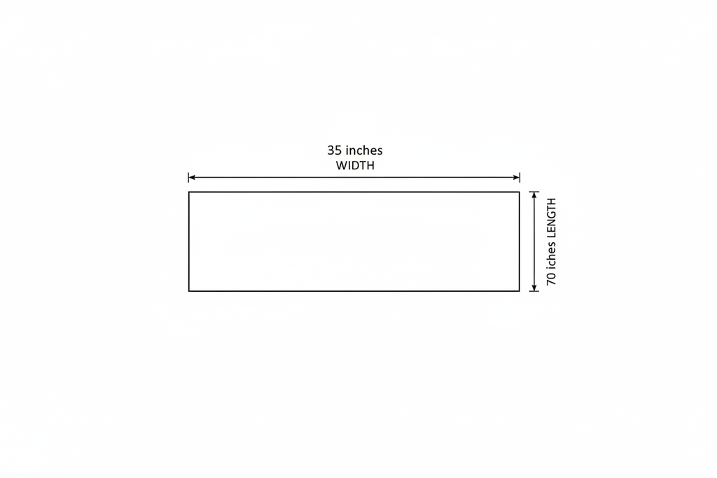 Size chart 35x70 inches
