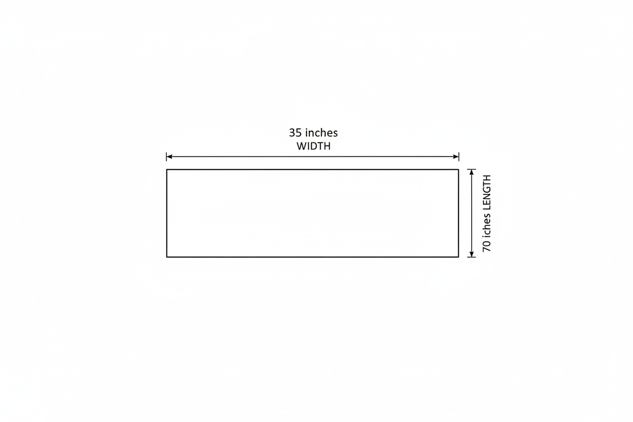Size chart 35x70 inches