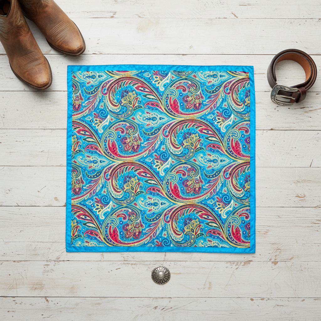 Square Western wild rag flat-lay image