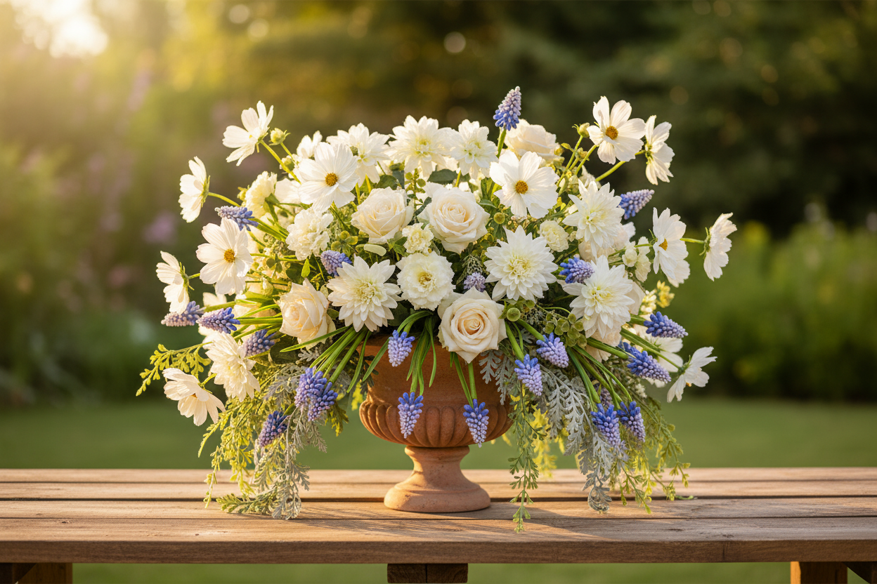 Summer Garden Arrangement - Domed Center