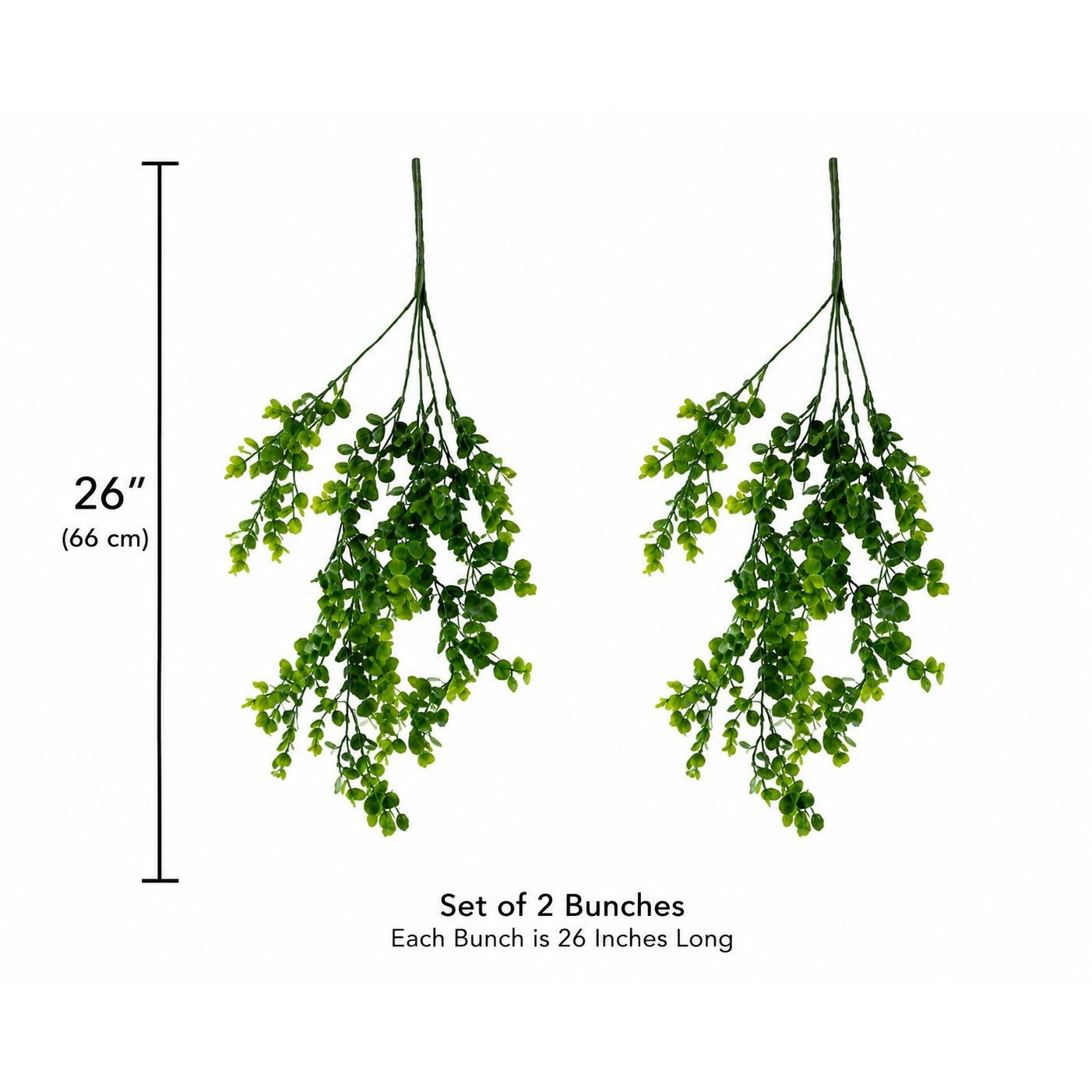Set of 2 Hanging Greenery Bushes Artificial Boxwood Eucalyptus Hanging Plant Farmhouse Decor Shelf Greenery Mantel Decor Cottage Decor
