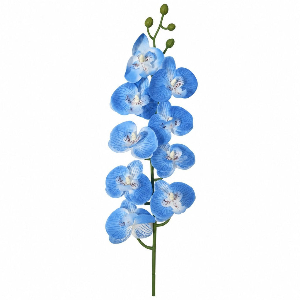 Blue Phalaenopsis Orchid Stem, 28-Inch Artificial Silk Tropical Flower