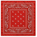 Red Paisley Wild Rag Scarf, 35 x 35 Inch Satin Square