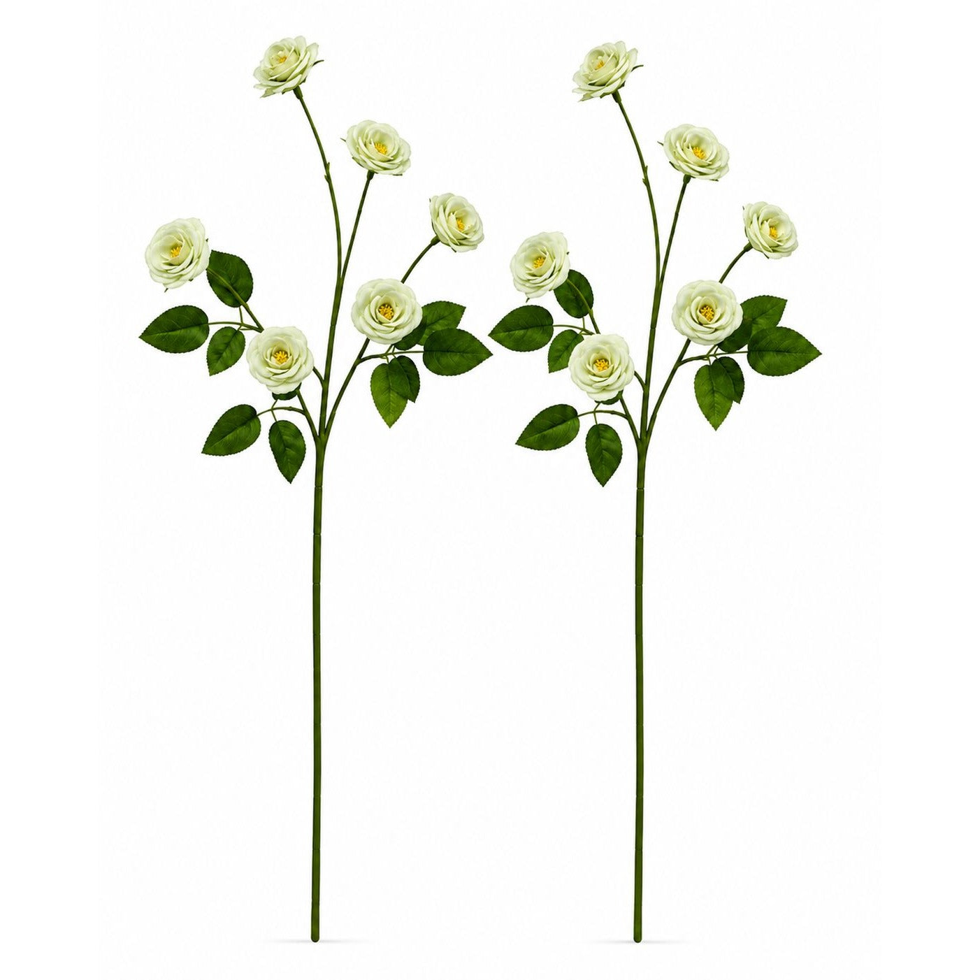 Light Green Mini Spray Roses | Artificial Rose Stems Pale Celadon Faux Flowers for Weddings Wreaths Cottage Decor