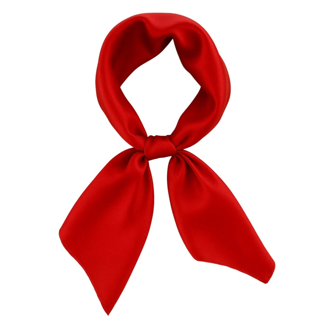 Red Satin Scarf 19x19" Bandana Neckerchief Pocket Square Western Cowgirl