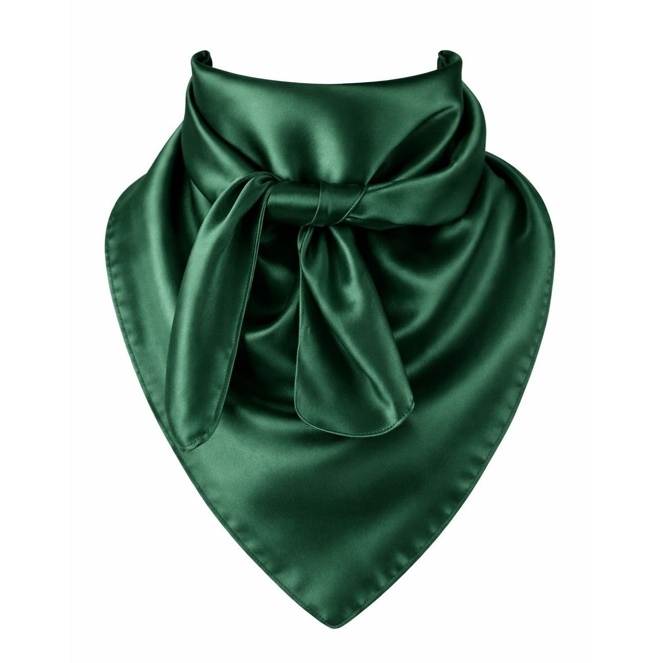 Forest Green Wild Rag Scarf 35x35 Satin Western Cowgirl Cowboy 