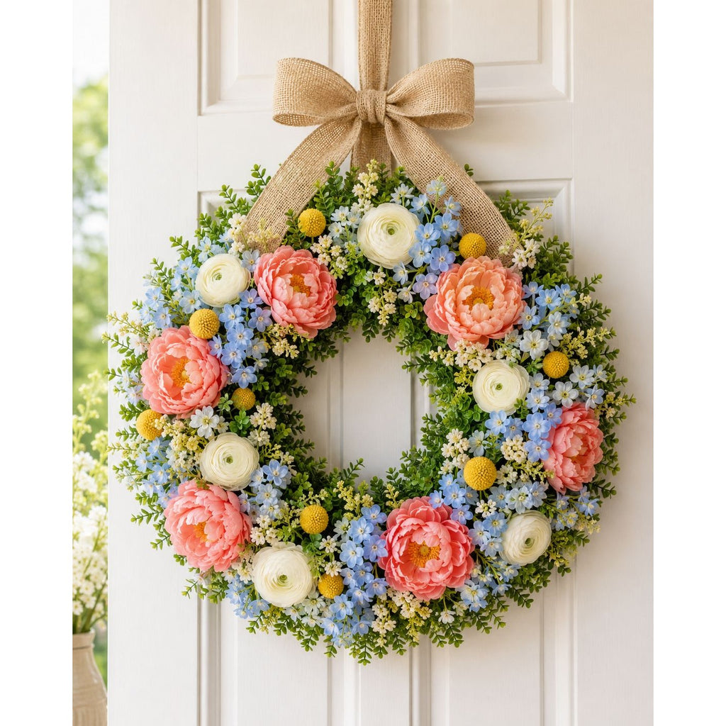 15 Inch Artificial Boxwood Wreath or Candle Ring, Faux Greenery Base for Table Centerpiece and Seasonal Decor