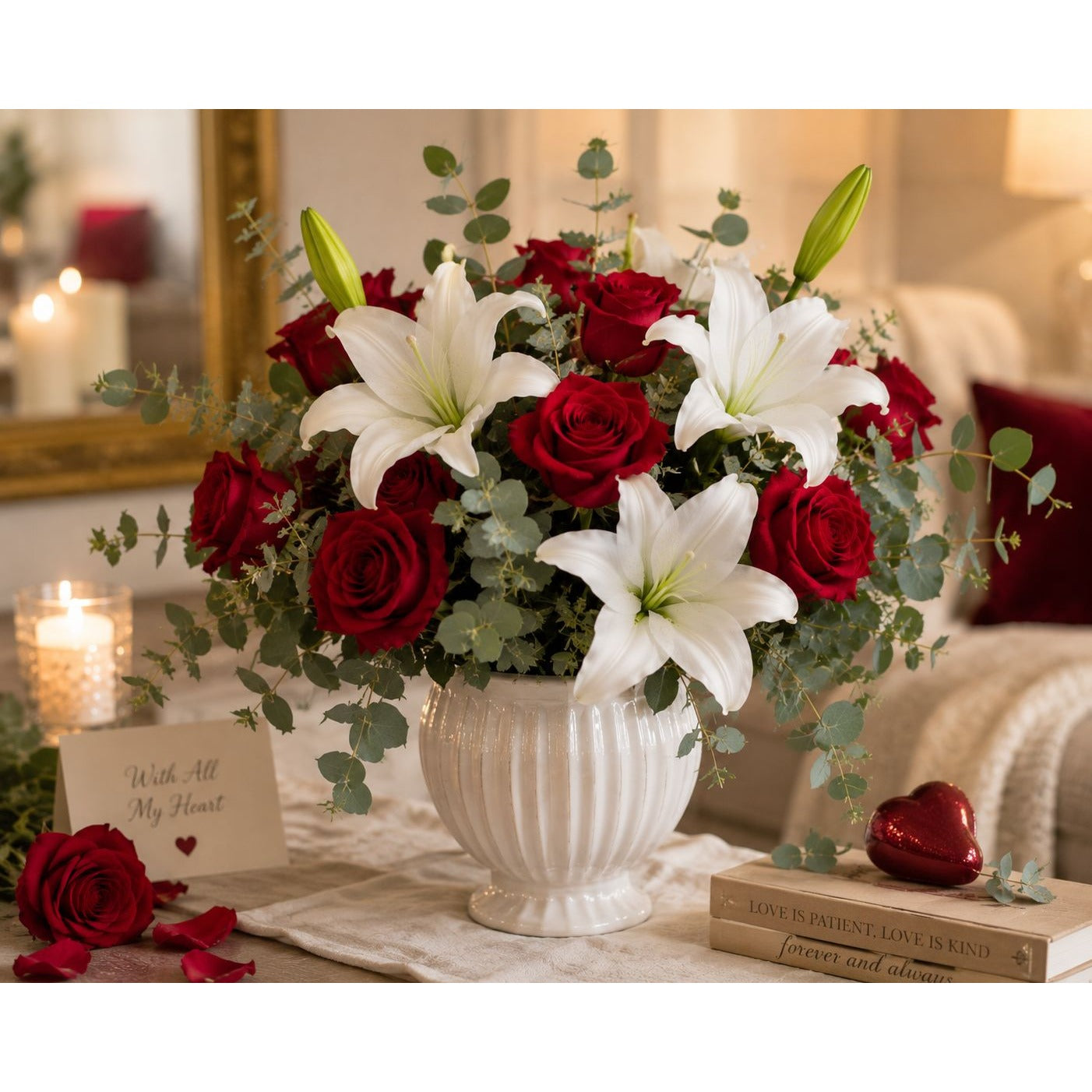 White Lily Stems Real Touch Flowers Artificial Lily Spray Faux White Lilies Wedding Flowers Farmhouse Decor Set of 2