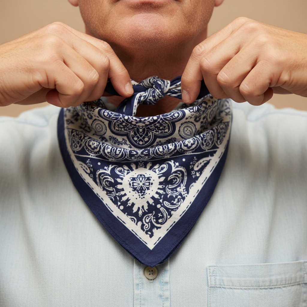 Tutorial tying exact bandana