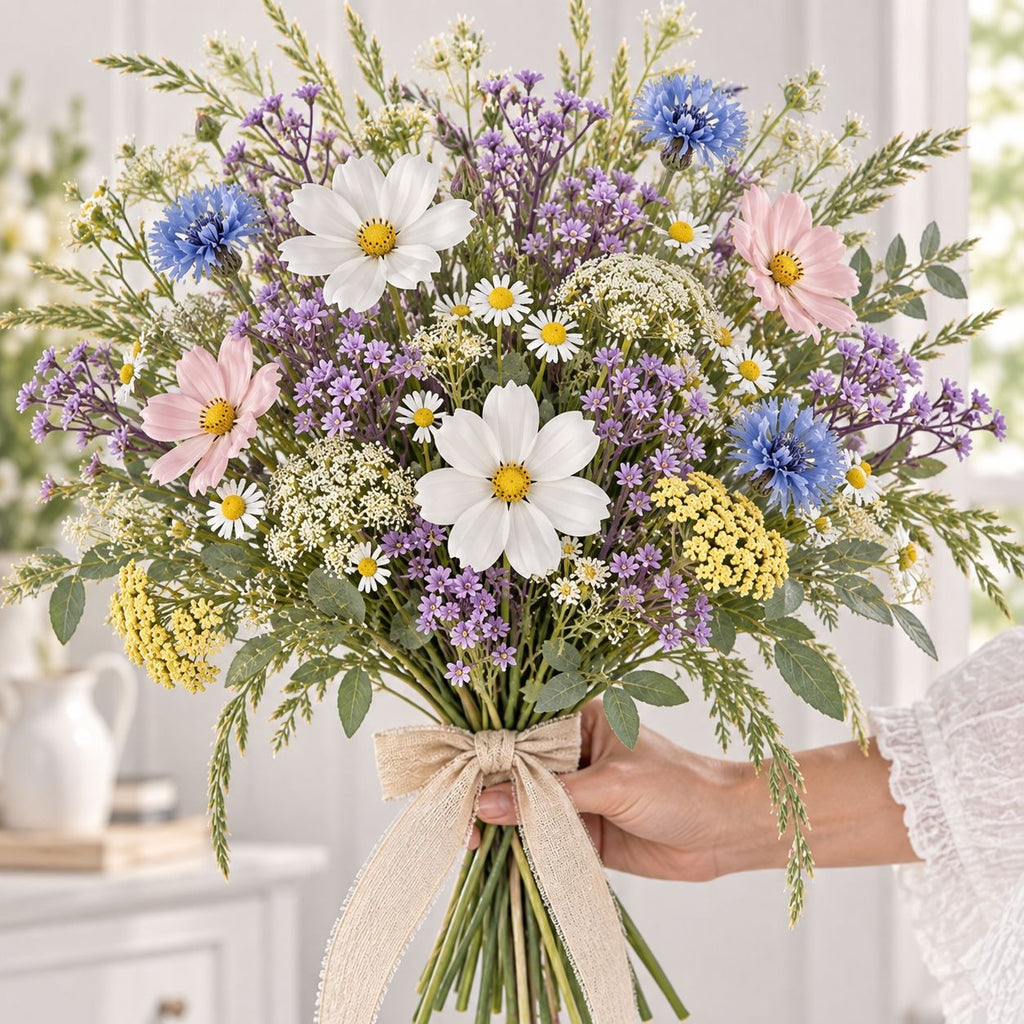 Lavender Faux Baby's Breath Bunch, 12 Stems, 12-Inch Filler Flowers