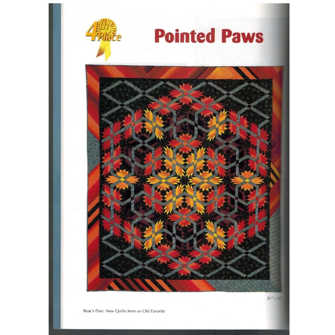 Bears Paw New Quilts From An Old Favorite Softcover Book Barbara Russell Marjorie Russell