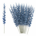 Gray Blue Faux Eucalyptus Stems 20pc, 15 Inch Wired Artificial Greenery for Wreaths, Weddings and Vase Decor