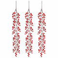 3 Artificial Red Berry Hanging Stems, 29-Inch Christmas Sprays