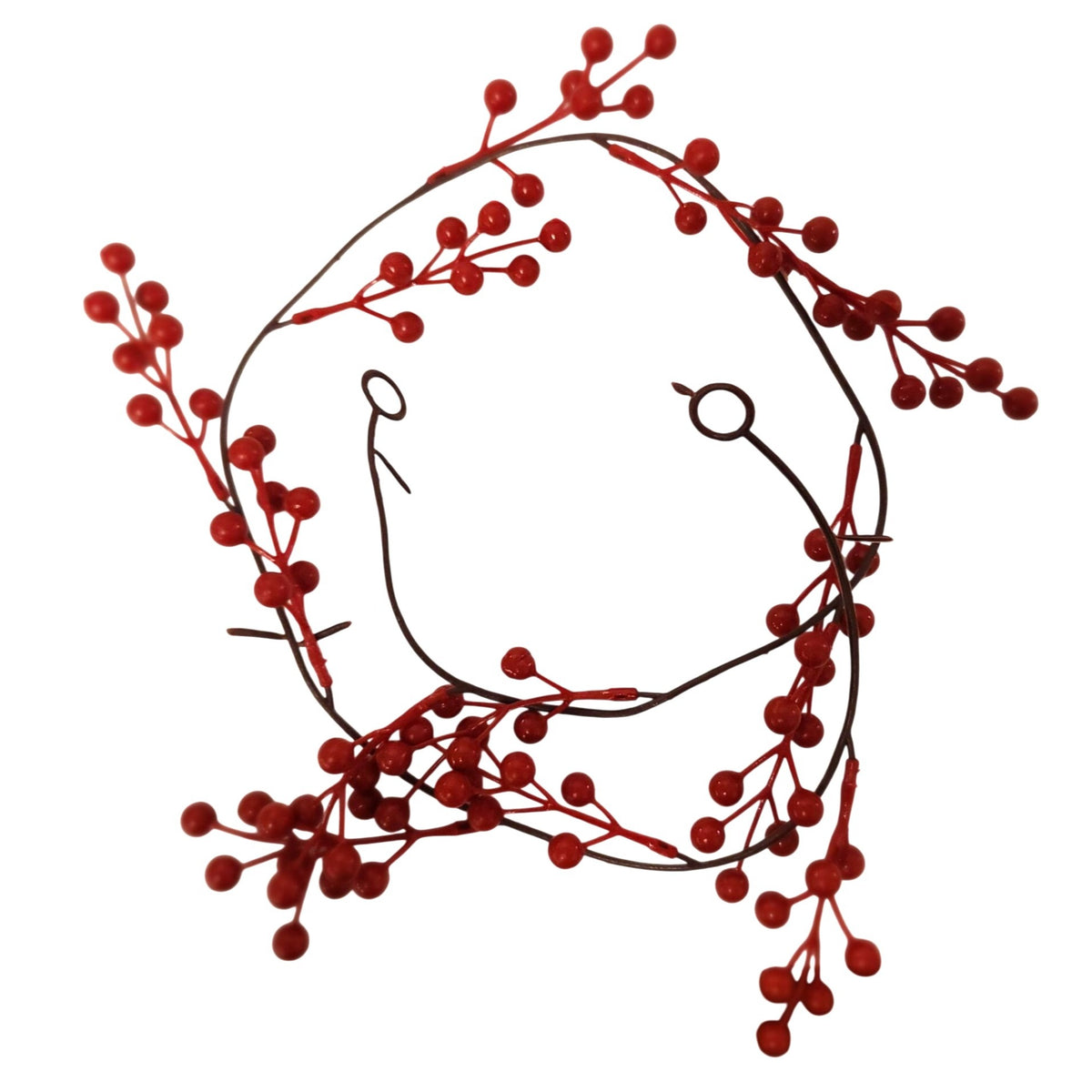 Set of 2 Red Berry Garlands, 36-Inch Artificial Christmas Wreath Accents