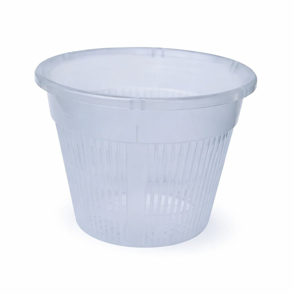 Clear Orchid Pot 4 Inch Slotted Plastic Planter Ventilated Drainage Pot Hydroponic