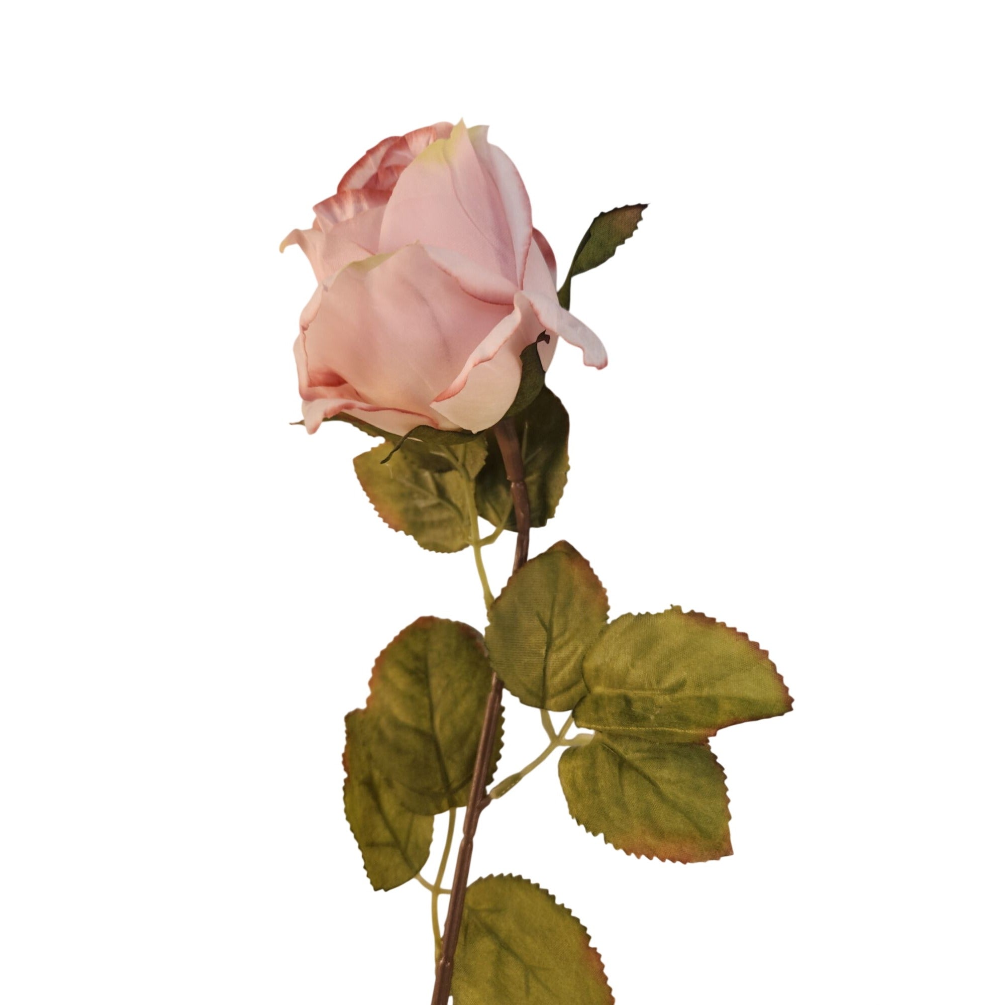 Blush Pink Artificial Roses Set Of 3 Fake Flower Stems Silk Roses Long Stem Wedding Bouquet Floral Decor