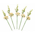 Artificial Cream Berry Picks with Eucalyptus, Set of 5, 14 Inch Wired Stems for Wreaths and Centerpieces