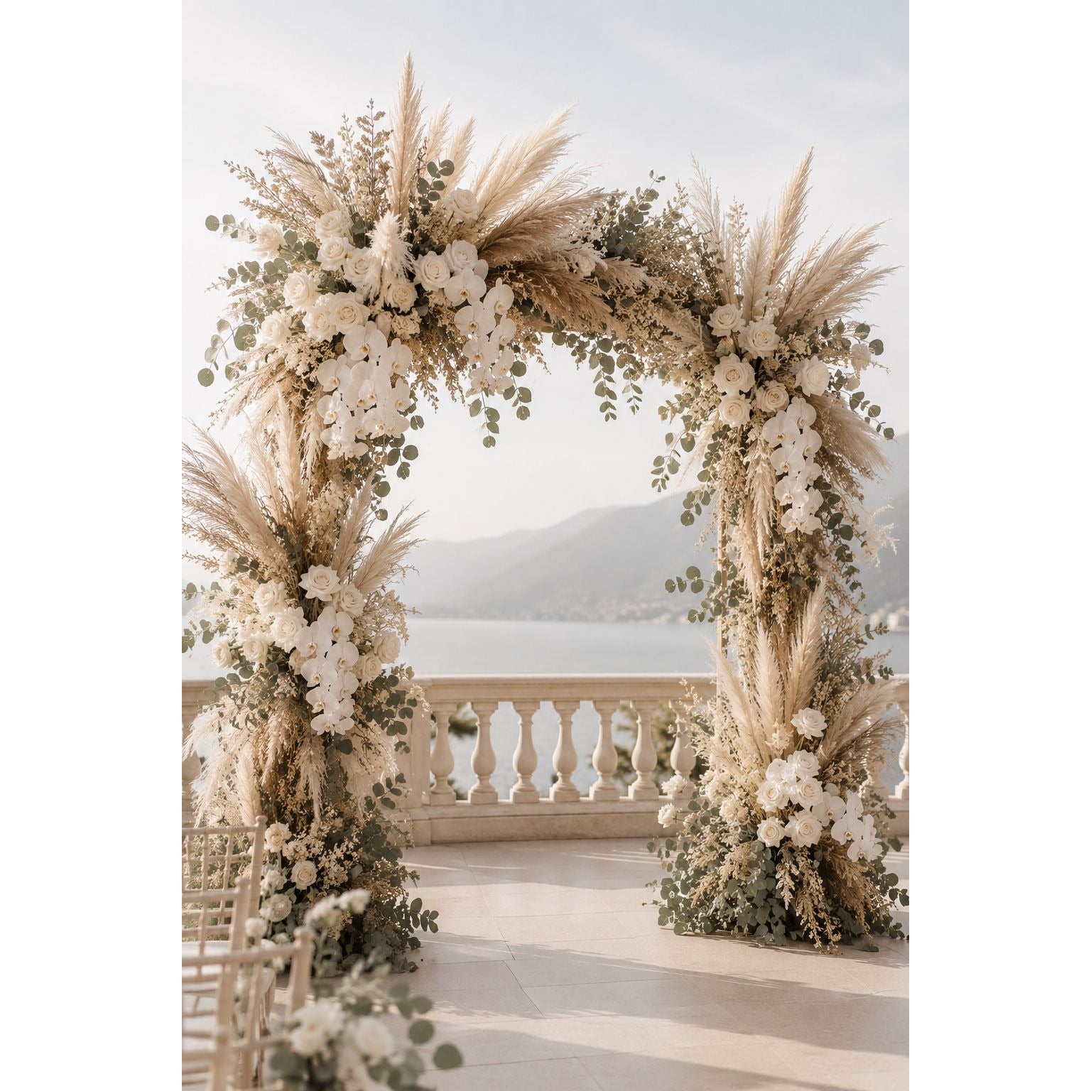 42 Piece Faux Pampas Grass Set Neutral Pampas Stems Beige Cream Taupe Brown Boho Decor Wedding Decor Vase Filler Wreath Supply