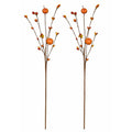 Artificial Orange Pumpkin Berry Stems, Set of 2, 13 Inch Fall Decor