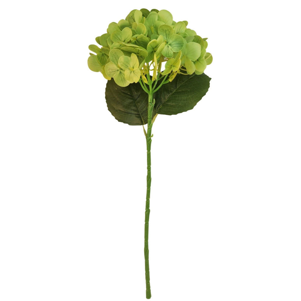 Green Artificial Hydrangea Stem Silk Flower Faux Floral Wedding Decor