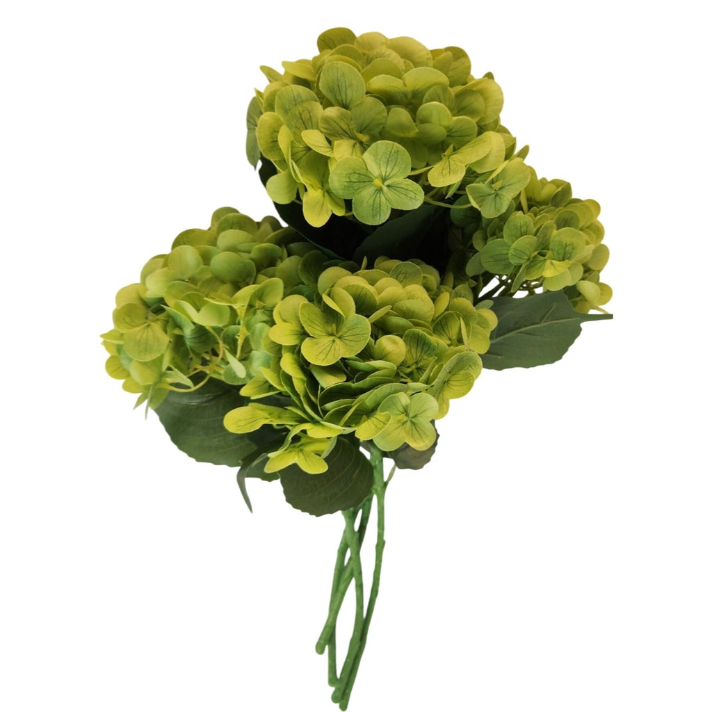 Green Artificial Hydrangea Stem Silk Flower Faux Floral Wedding Decor