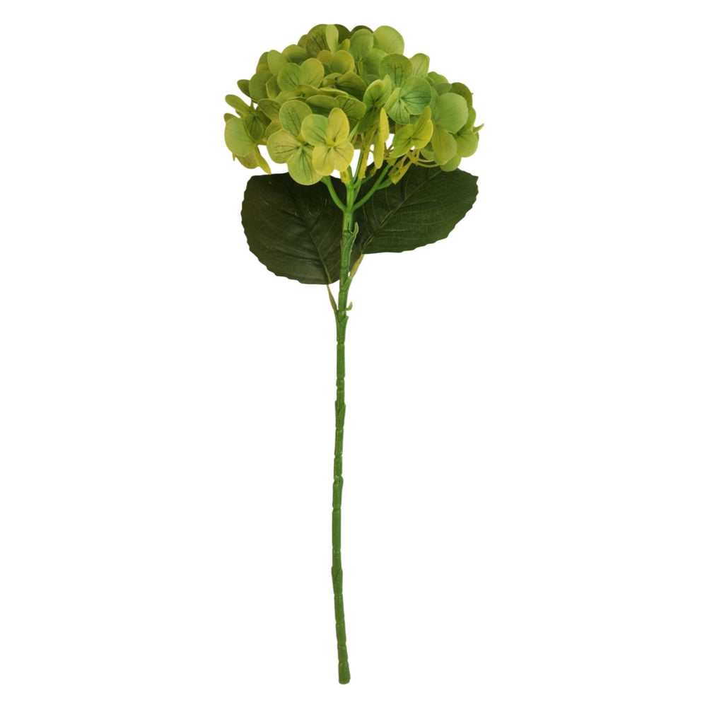 Green Artificial Hydrangea Stem Silk Flower Faux Floral Wedding Decor