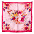 Floral Butterfly Satin Square Scarf 20x20 Neck Hair Head Wrap Accessory