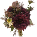 Purple and White Faux Flower Bouquet, Handtied Artificial Floral Arrangement, Elegant Centerpiece, Home or Office Decor,