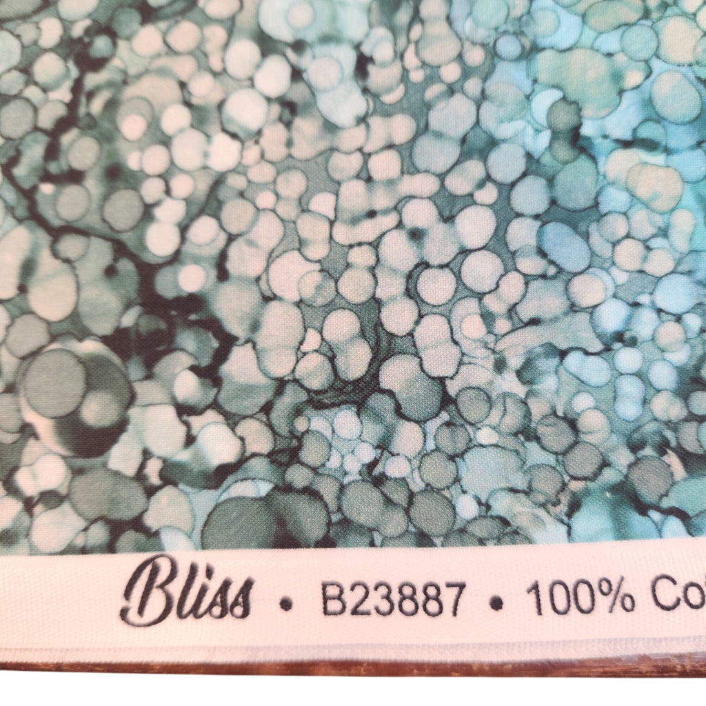 Northcott Bliss B23887 Blue Teal Cotton Quilt Backing Fabric 44 x 108 Inch