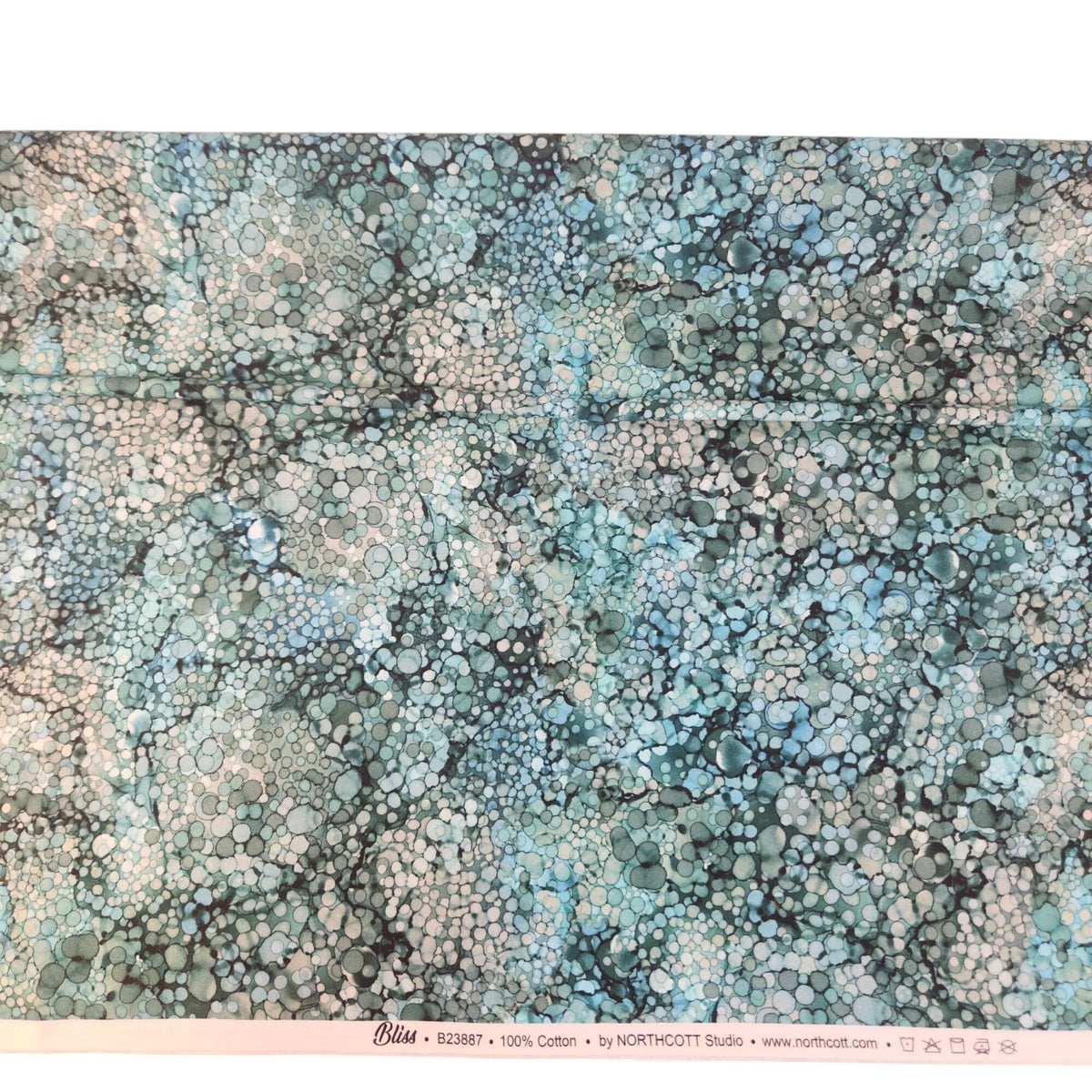Northcott Bliss B23887 Blue Teal Cotton Quilt Backing Fabric 44 x 108 Inch