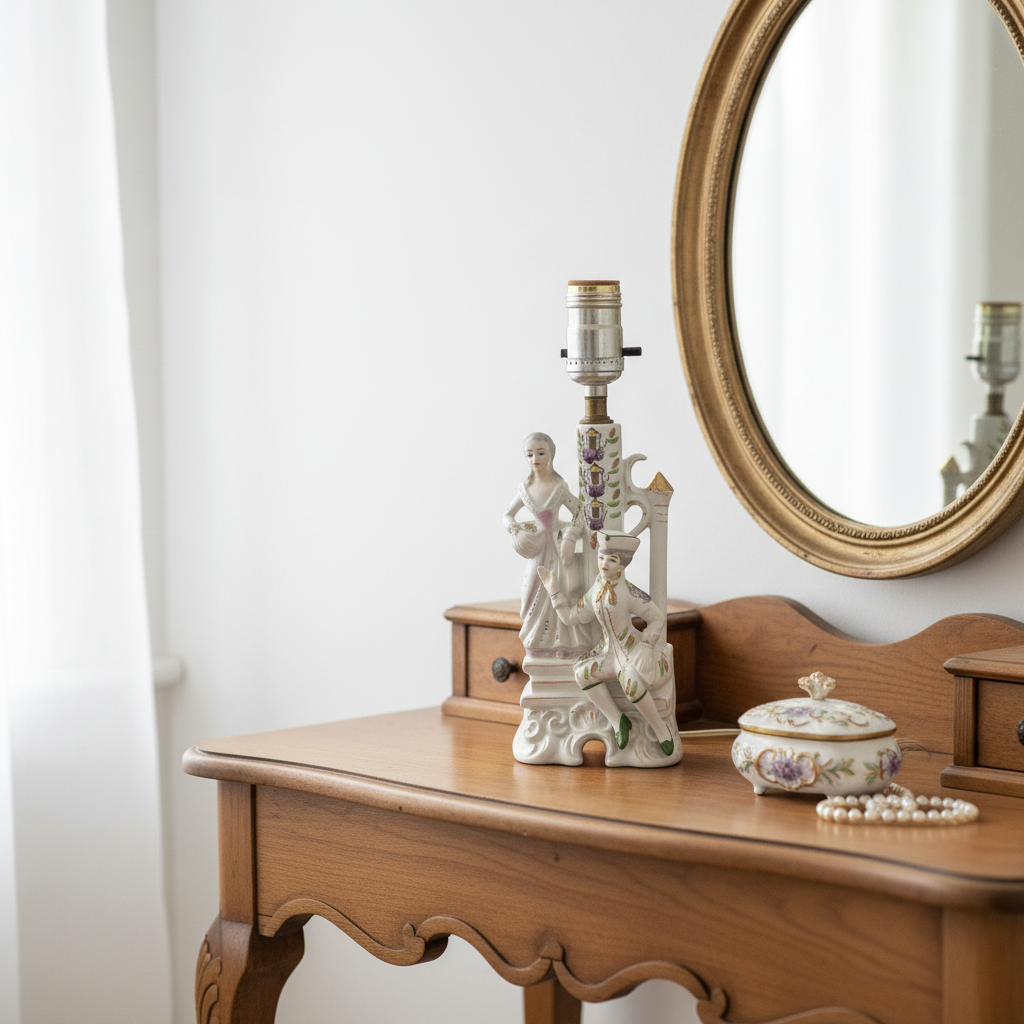 Wales Pottery Lamp Vanity Styling