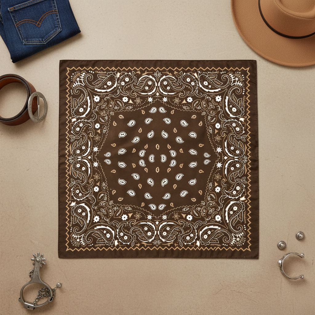 Western accessory flat-lay image