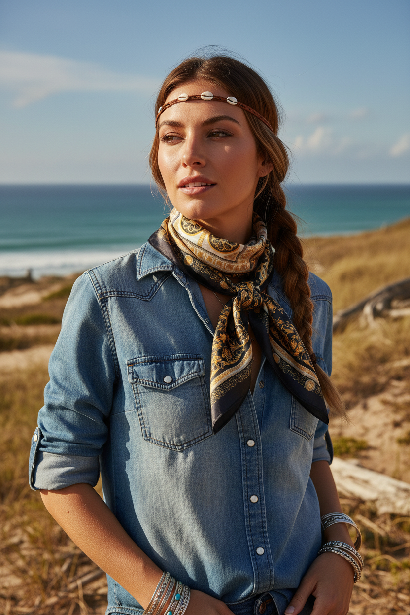 Western wild rag styling