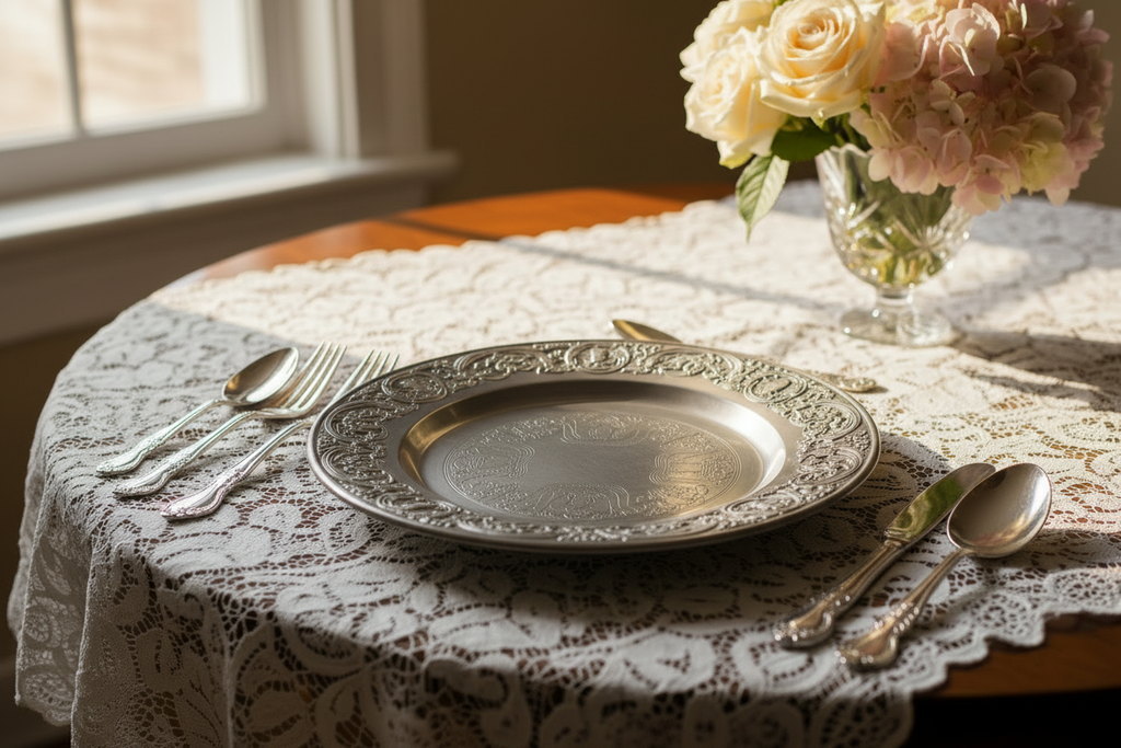 Vintage Wilton Armetale William Mary Plate 8.5 Inch Alloy Dessert Serving USA 1970s