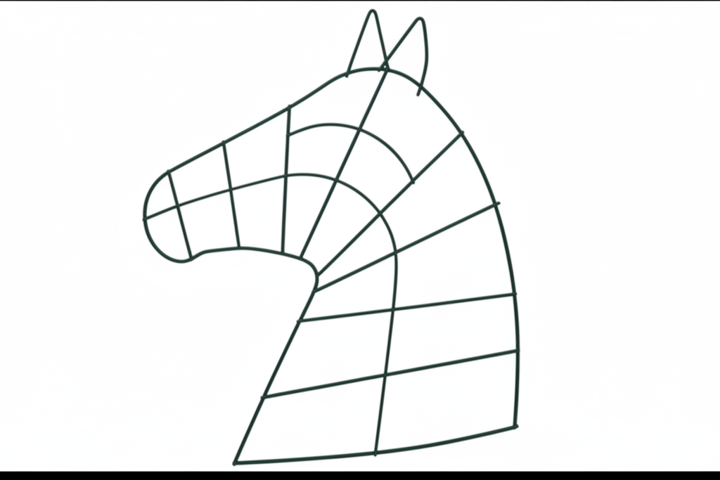 Wire Horse Head Wreath Frame Heavy Duty for Christmas or Country Western Decor